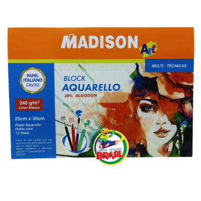 block acuarela madison 240 gramos