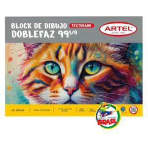 Block Doble Faz 99 1/8 de 27 x 37.50cm con 140gr. Marca Artel