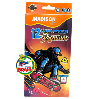 lapices de colores premiun 12 colores madison