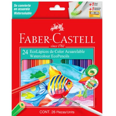lapices de colores acuarelables de 24 faber castell