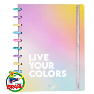 Cuaderno de Disco Live your color, tamaño carta con 80 hojas de 90 gramos Loop Mooving