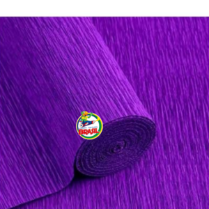 Papel Crepom o Papel Crepom Italiano 47 x 260cm  Color Violeta, Ideal para hacer flores o manualidades