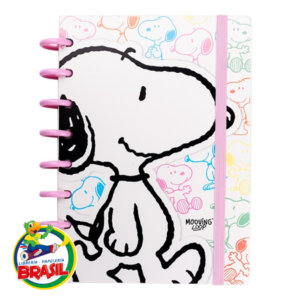 Cuaderno de Disco Snoopy, tamaño A5 con 80 hojas de 90 gramos Loop Mooving