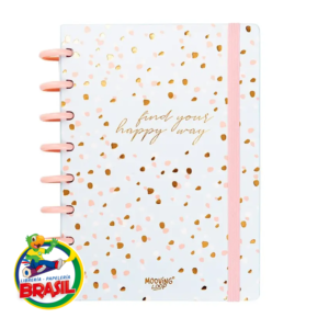 Cuaderno de Disco Find your happy way, tamaño A5 con 80 hojas de 90 gramos Loop Mooving