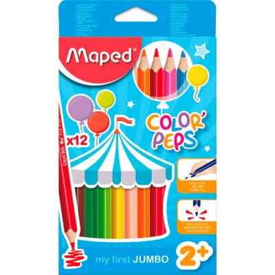 Lápices de Colores Jumbo 12 Colores ColorPeps Maped