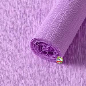 Papel Crepom o Papel Crepom Italiano 47 x 260cm  Color Lila, Ideal para hacer flores o manualidades