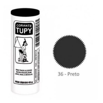 Colorante  para Teñir Tupy color Negro con 45 gramos Industria Brasilera
