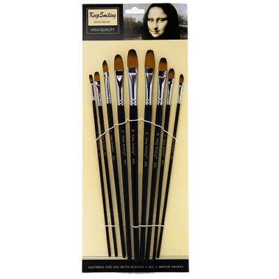 Set Pinceles lengua de gato 9 pcs Keep Smiling