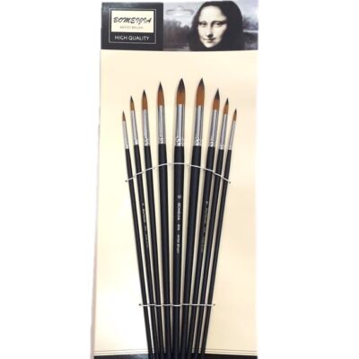 Set Pinceles punta redonda 9 pcs Keep Smiling Monalisa