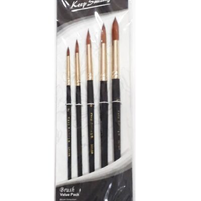 Set Pinceles punta redonda 5 pcs Keep Smiling