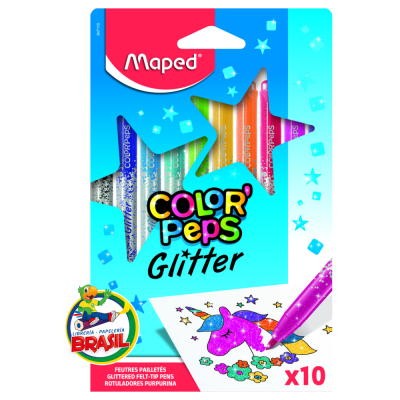 marcador glitter maped