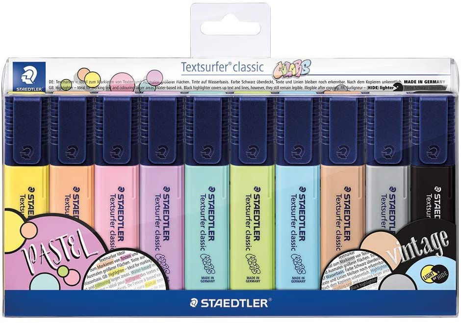 Resaltadores Pastel Vintage 10 colores Staedtler | LIBRERÍA - PAPELERÍA