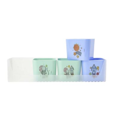 Organizador 1 Soporte con 4 Porta objetos Mini Kit Mundo de Luna Dello Pastel