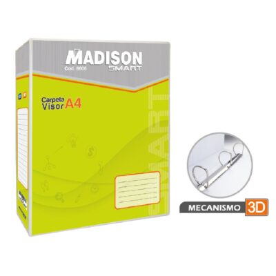 Cartapacio Blanco 1.5 Pulgadas 2 Argollas A4 Madison
