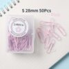 clip para papel colores pasteles de 28mm