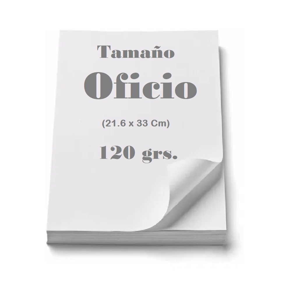 Medida Hoja A4 Cm Papel Bond Tamaño Oficio (21.6 x 33 cm) de 120 grs. Paquete de 25 hojas -  LIBRERÍA - PAPELERÍA BRASIL BOLIVIA