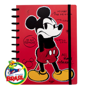 Cuaderno de Disco Mickeys Mouse Modelo 2, tamaño carta con 80 hojas de 90 gramos Loop Mooving