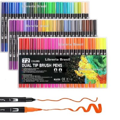 Set Rotuladores Acuarelables dual tip brush pens de 48 colores