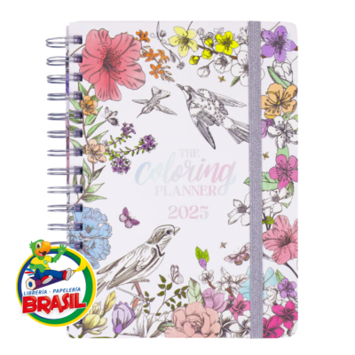 Agenda The Coloring Planner 2025, con elástico mide 15 x 21 cm Marca Mooving