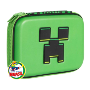 Cartuchera o Estuchera Doble Eva con 2 Cierre, Compartimientos y ligas, Minecraft Marca Mooving