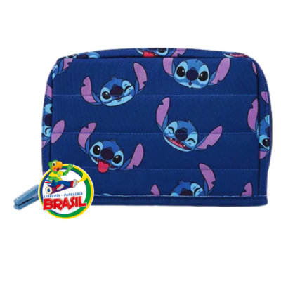 Cartuchera Slim Azul Stitch