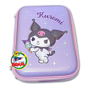 Cartuchera o Estuchera Eva de 1 Cierre, Compartimiento y Ligas, kuromi  Disneys Marca Mooving