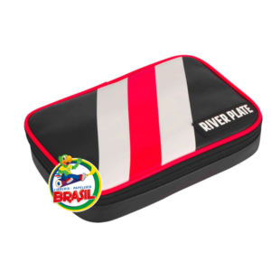 Cartuchera o Estuchera Trend de tela 1 Cierre, Compartimiento y Elástico interno, River Plate Marca Mooving