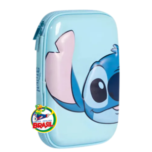 Cartuchera o Estuchera Eva de 1 Cierre, Compartimiento y Ligas, Modelo 3 Stitch Disneys Marca Mooving