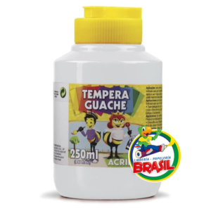 Tempera Guache, bote de 250 ml color Blanco 519 Marca Acrilex