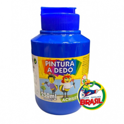 Pintura dedo 250ml color azul acrilex