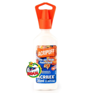 Pintura Acripuff, color Blanco 519, botecito de 35 ml Marca Acrilex