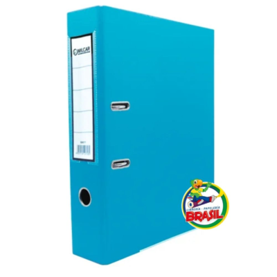 archivador de palanca color azul turqueza