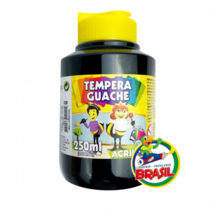 Tempera Guache, bote de 250 ml color Negro 520 Marca Acrilex