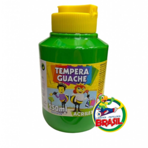 Tempera Guache, bote de 250 ml color Verde Hoja 510 Marca Acrilex
