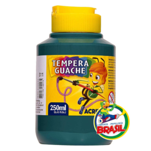 Tempera Guache, bote de 250 ml color Verde Bandera 511 Marca Acrilex