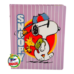 Carpeta de 6 argollas Snoopy modelo 2 + Lámina de Sticker+ 70 hojas de Colores Full color