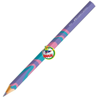 lapiz multicolor lila, rosado y celeste