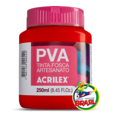 pintura acrilica PVA color rojo tinta fosca