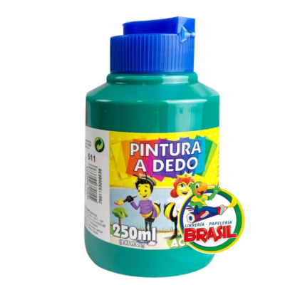Pintura dedo 250ml color verde acrilex
