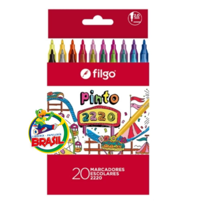 marcadores 20 escolares filgo